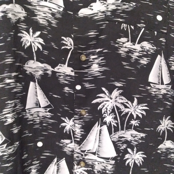 Island Shores Tropical Button Front Shirt XXL - Picture 2 of 7